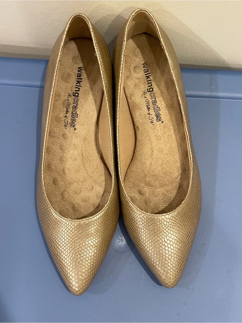 Walking Cradles Gold Flats